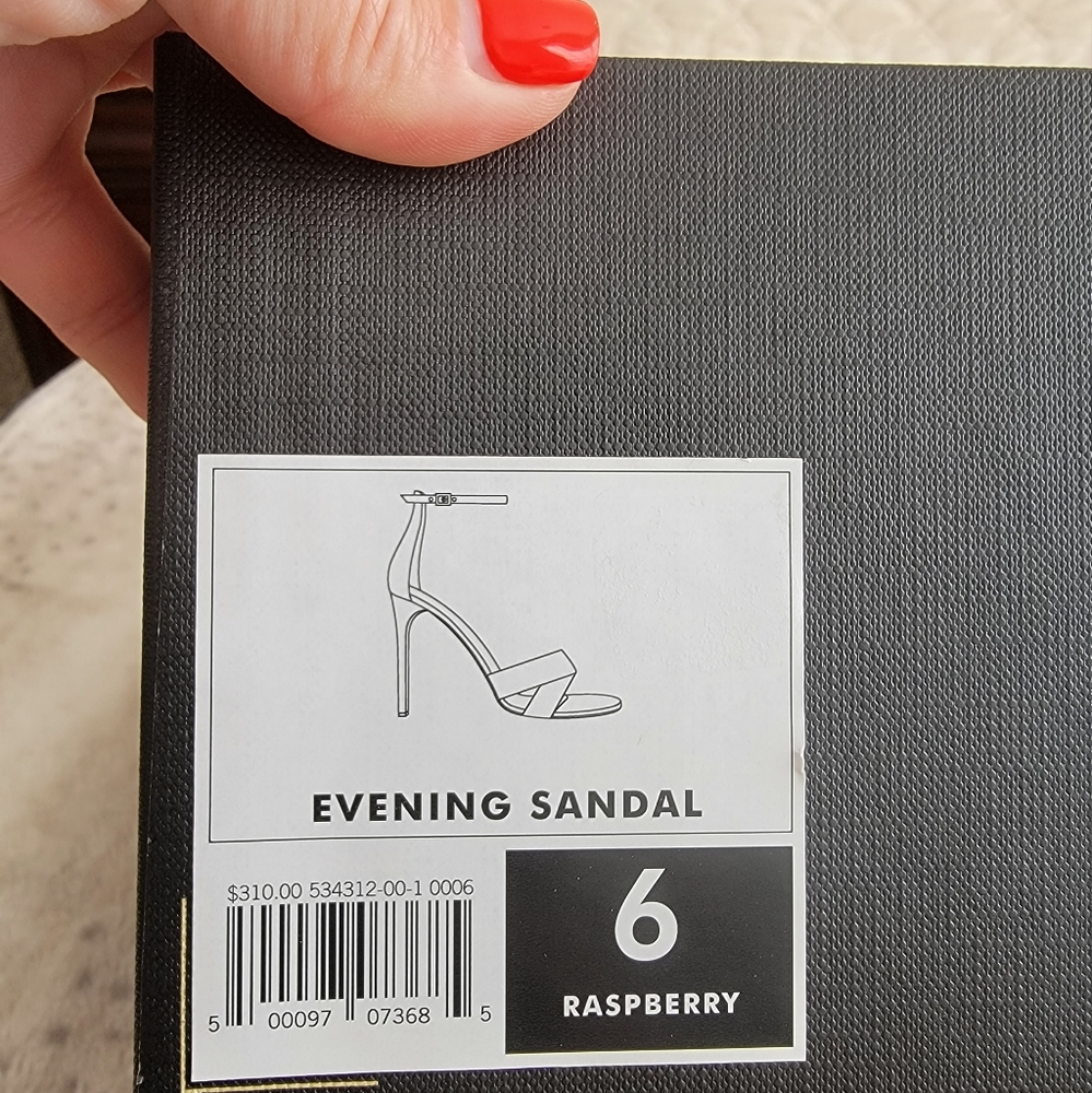 NWT Terzo Satin Sandal, Raspberry, sz 6 - Picture 9 of 14
